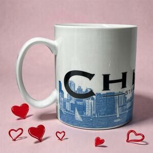 Starbucks Chicago 2002 Barista Skyline Series Global Icon 18oz Coffee Cup EU